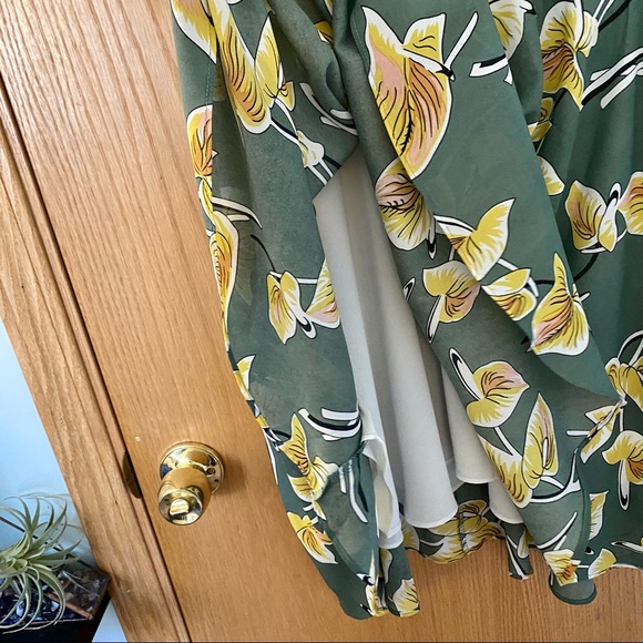 ModCloth Flutter Sleeve V-Neck A-Line Dress - Picture 5 of 7